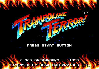 Trampoline Terror! (USA) Title Screen
